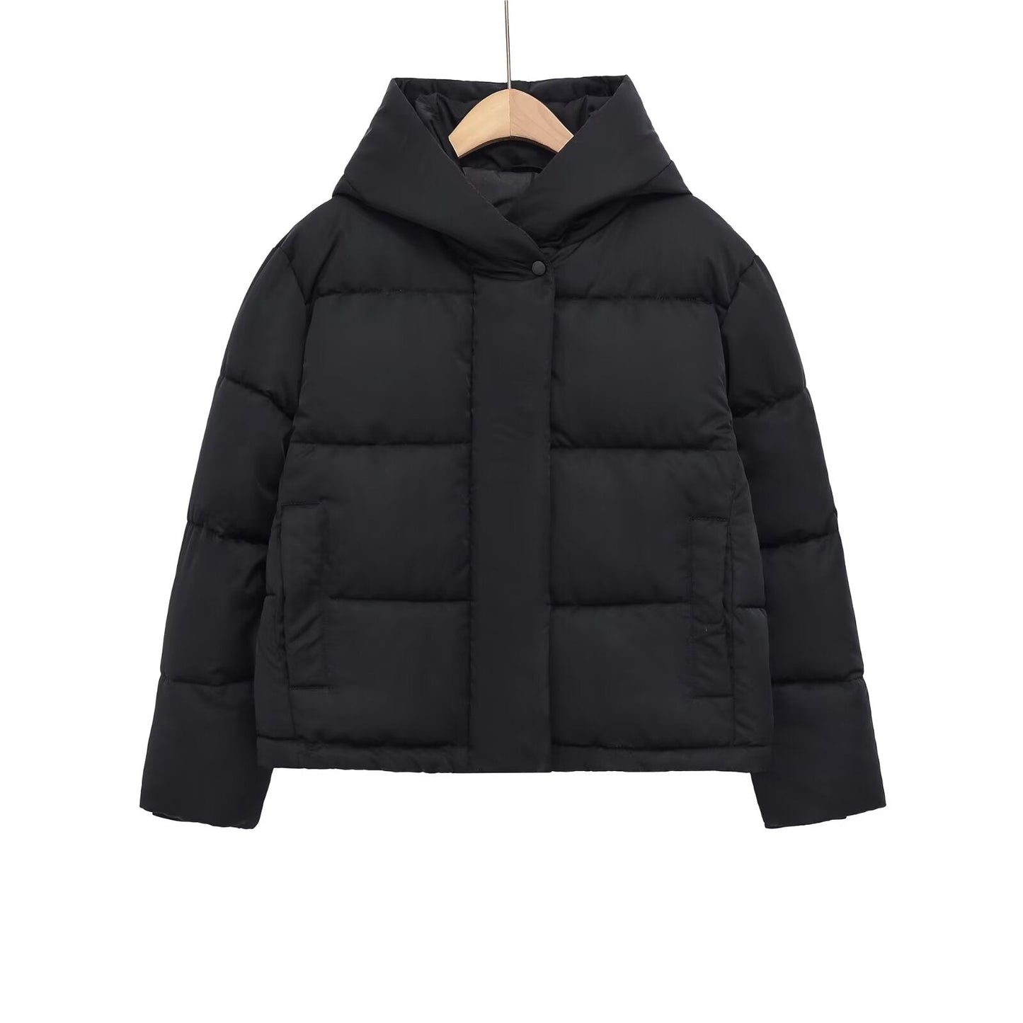 Women's thick windproof hooded cotton jacket Coat