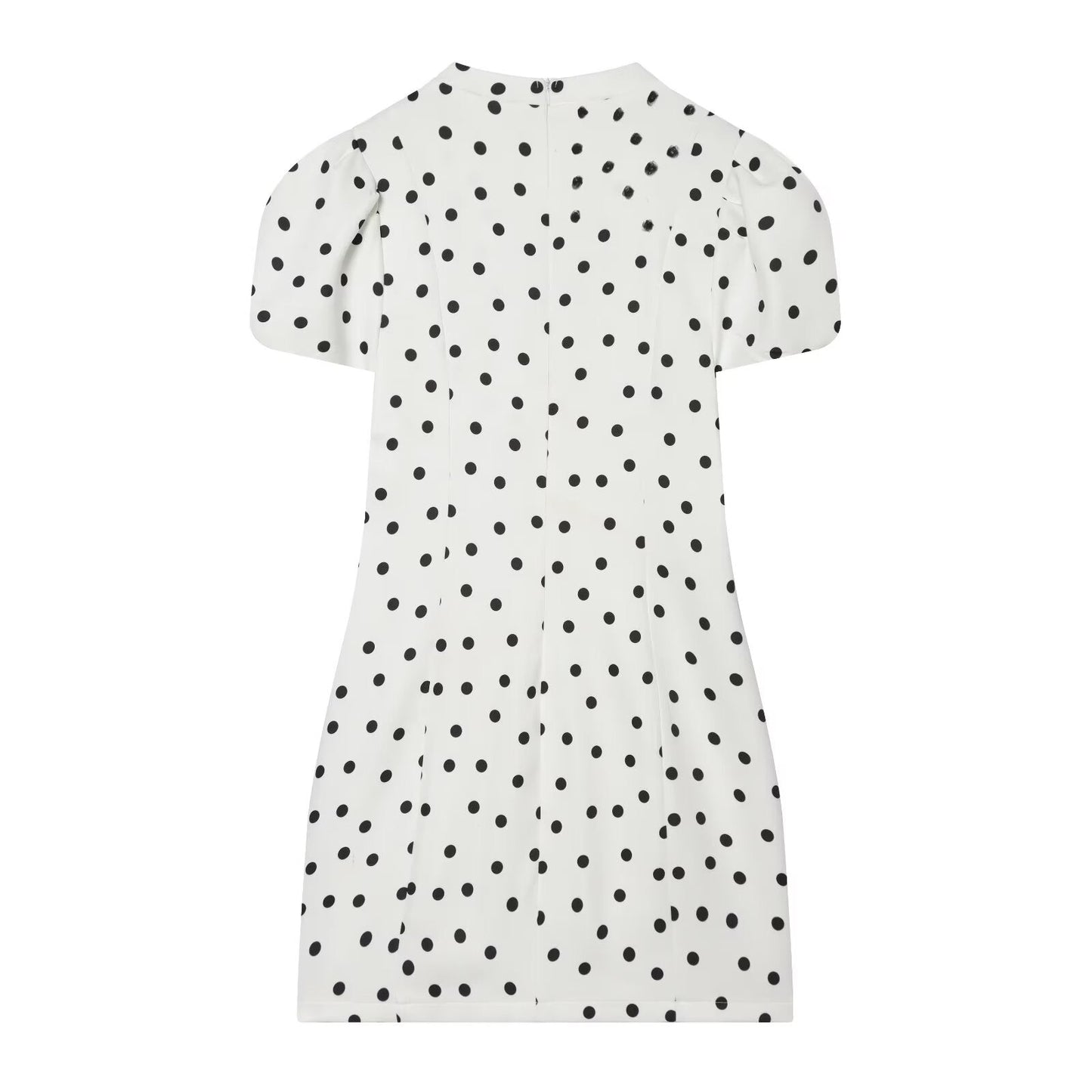 Women's bubble sleeve polka dot mini dress