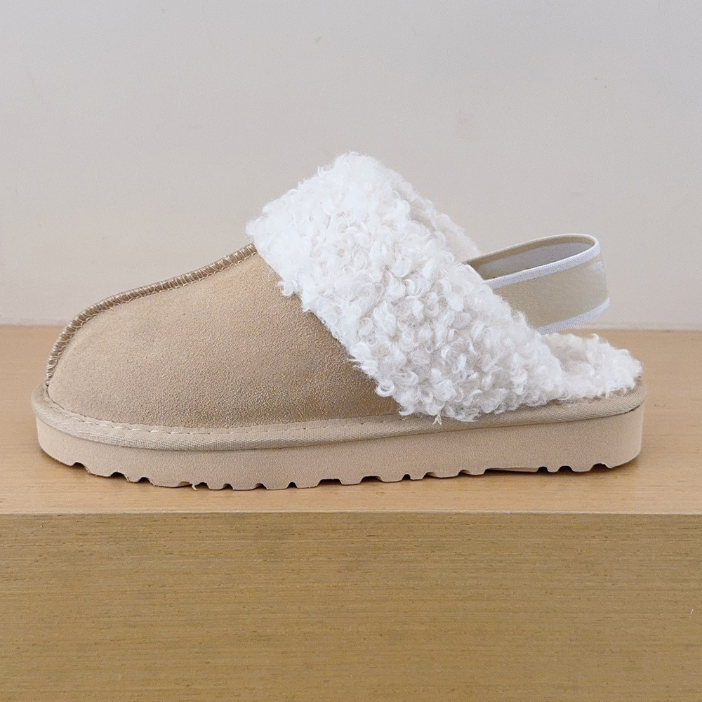 Women's new thin-soled warm and velvet snow slippers