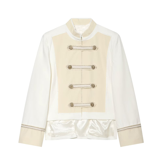 Women's rope knot decorative stand collar Coat