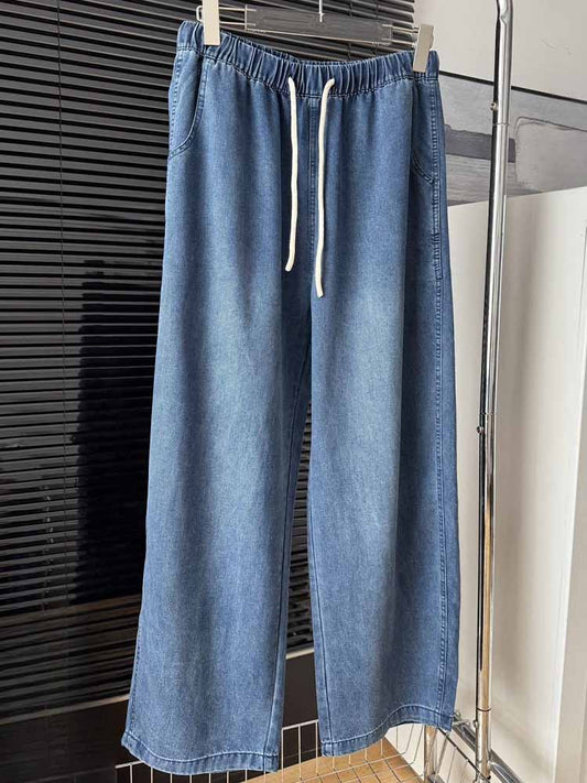 2026 women's new straight jeans loose high-waisted jeans