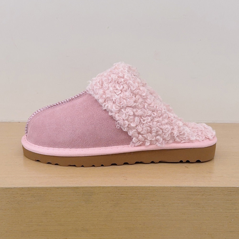 Women's new padded warm slippers with one pedal