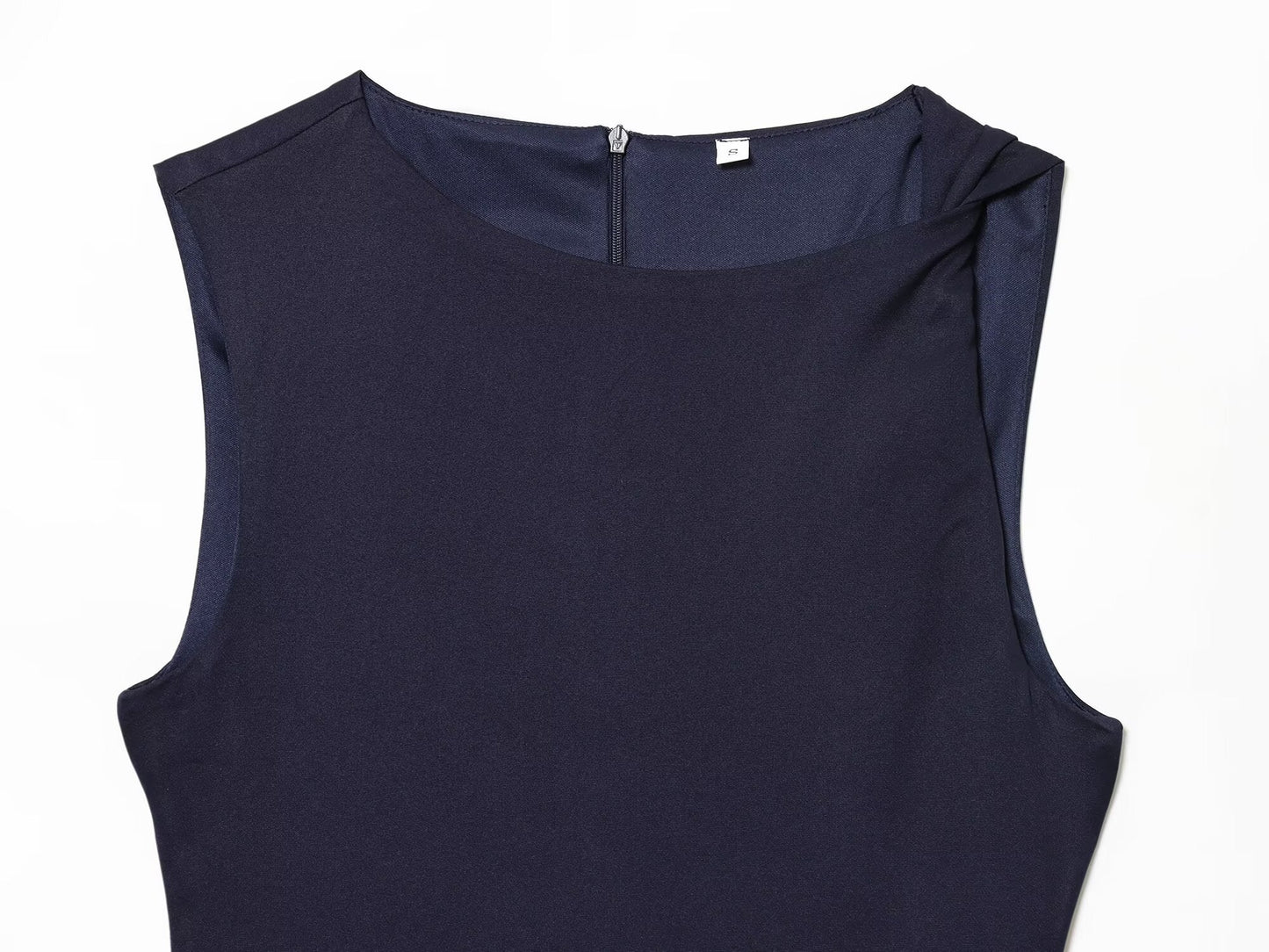 Women's new fashion rivet decoration asymmetric mini dress
