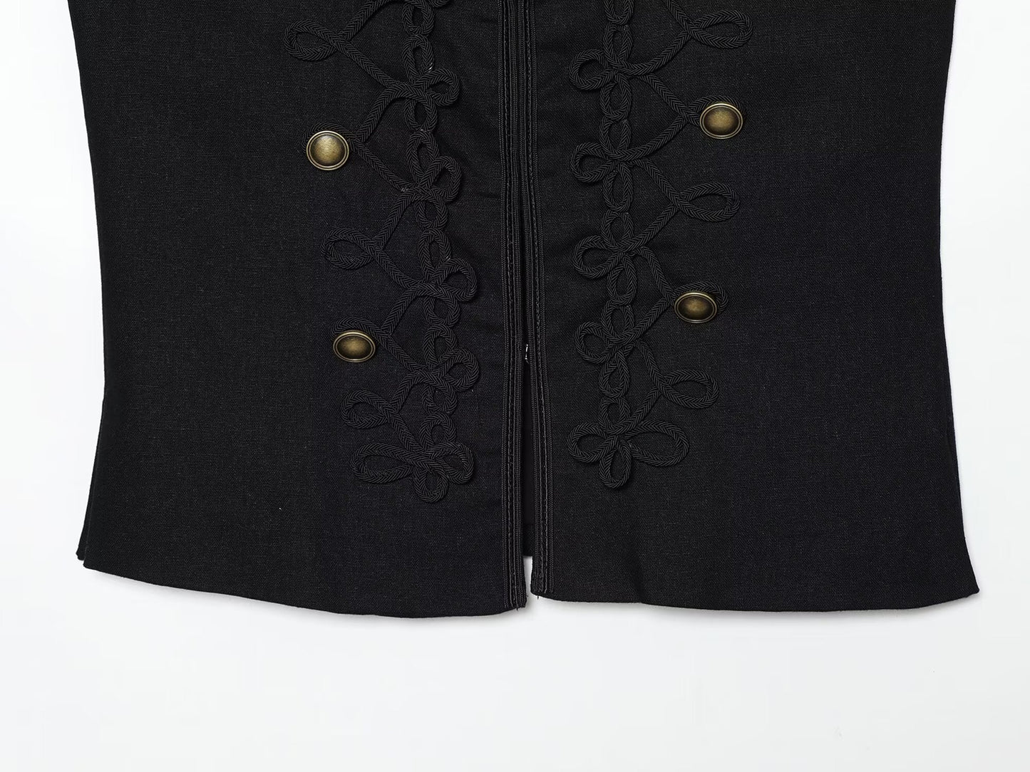 Women's rope knot buckle decoration slim vest