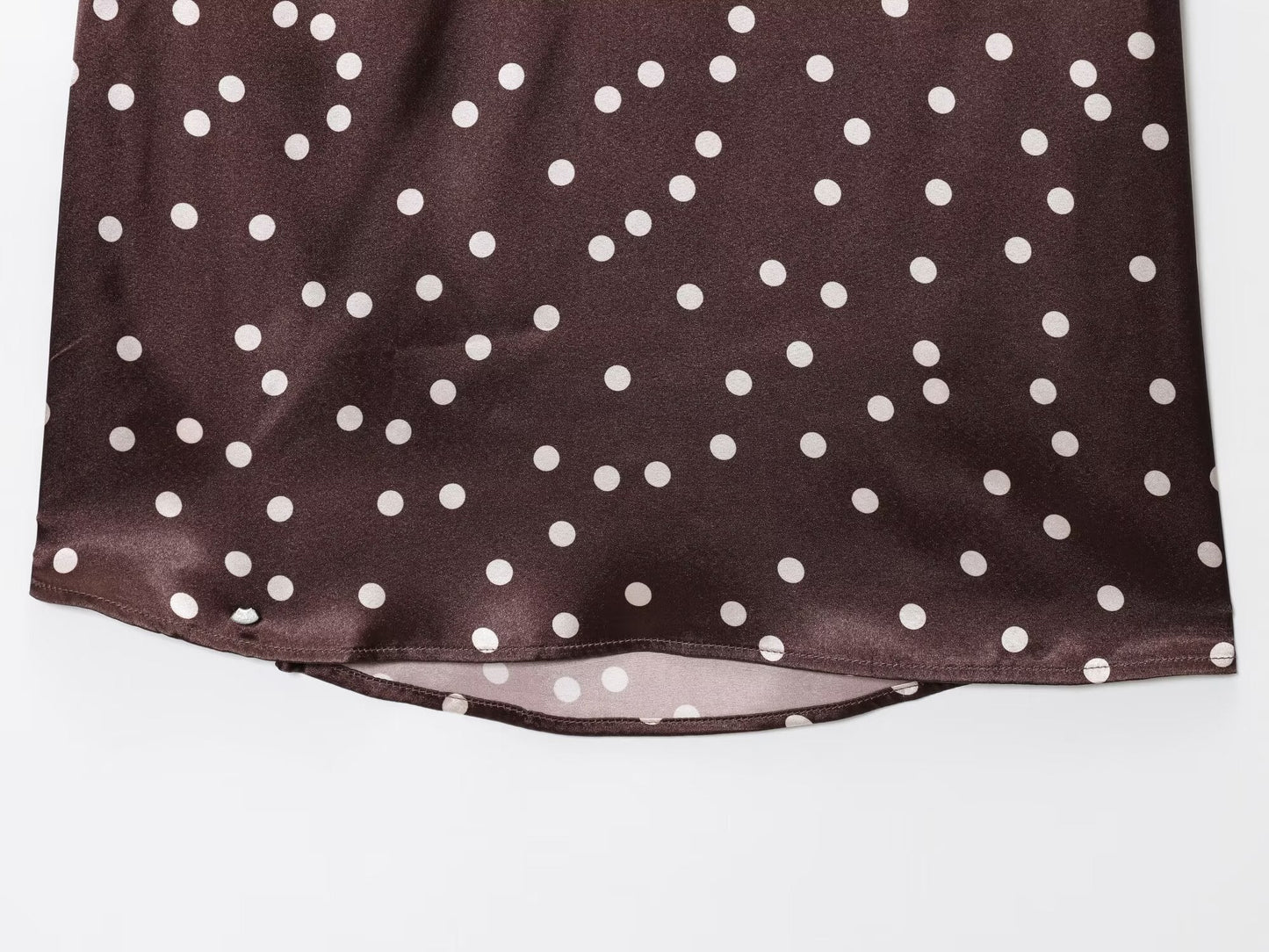 suit Women's 2 pieces satin textured polka dot strapless top+Pants