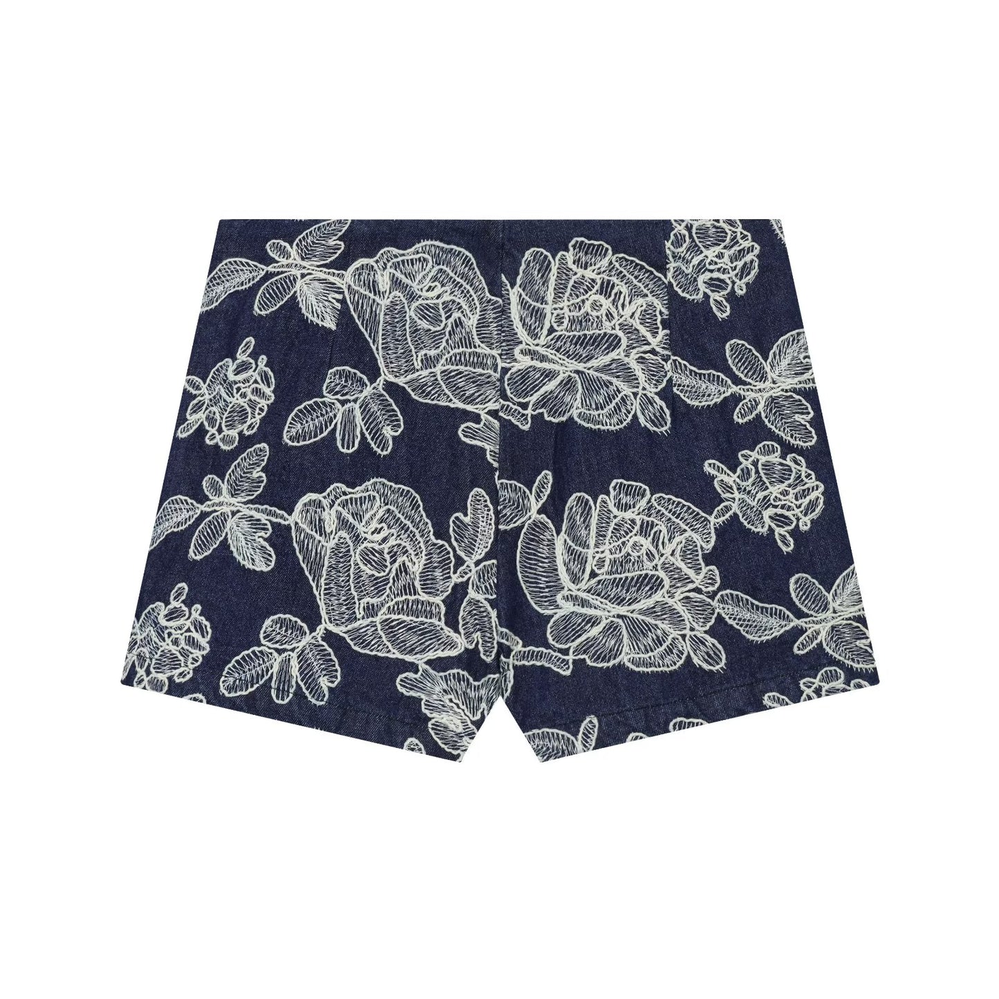 Women's slim versatile embroidered culottes