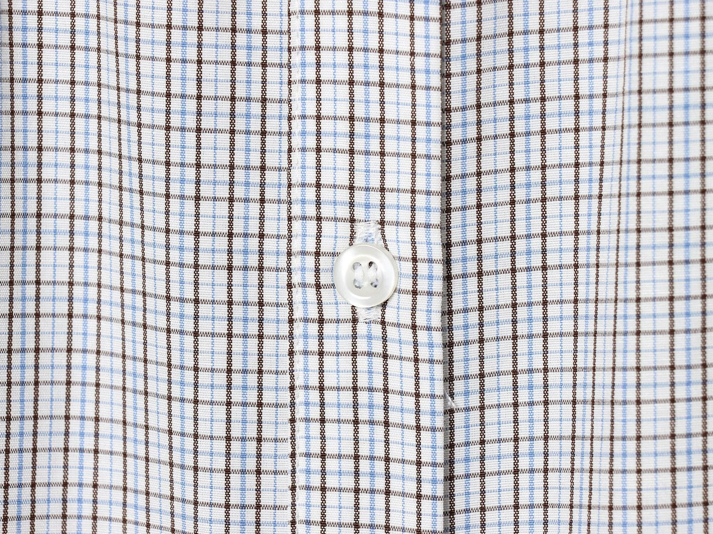 Women's short sleeved plaid elastic poplin shirt