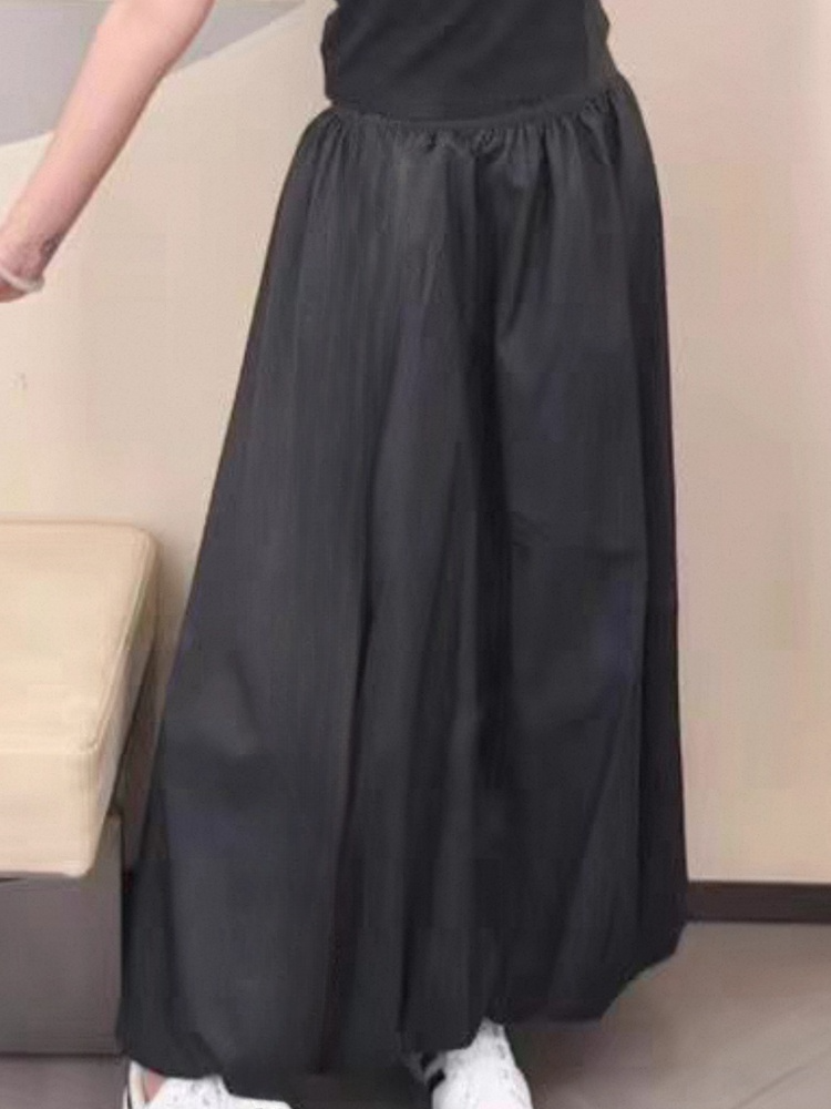 Women's new casual fluffy bud version long skirt