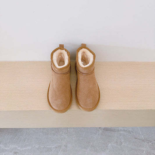 Women's new velvet short snow boots