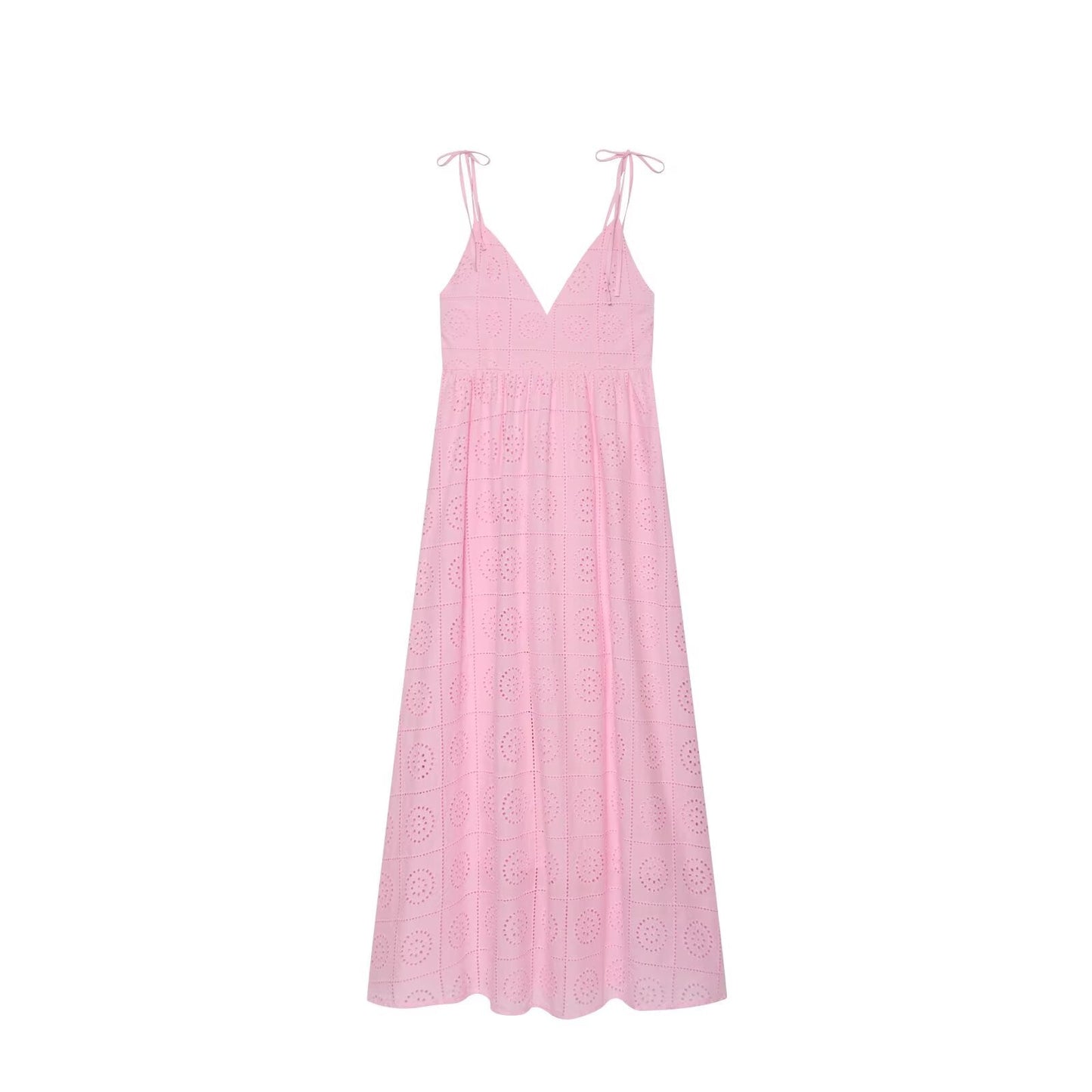 Women's hollowed out embroidered MIDI dress