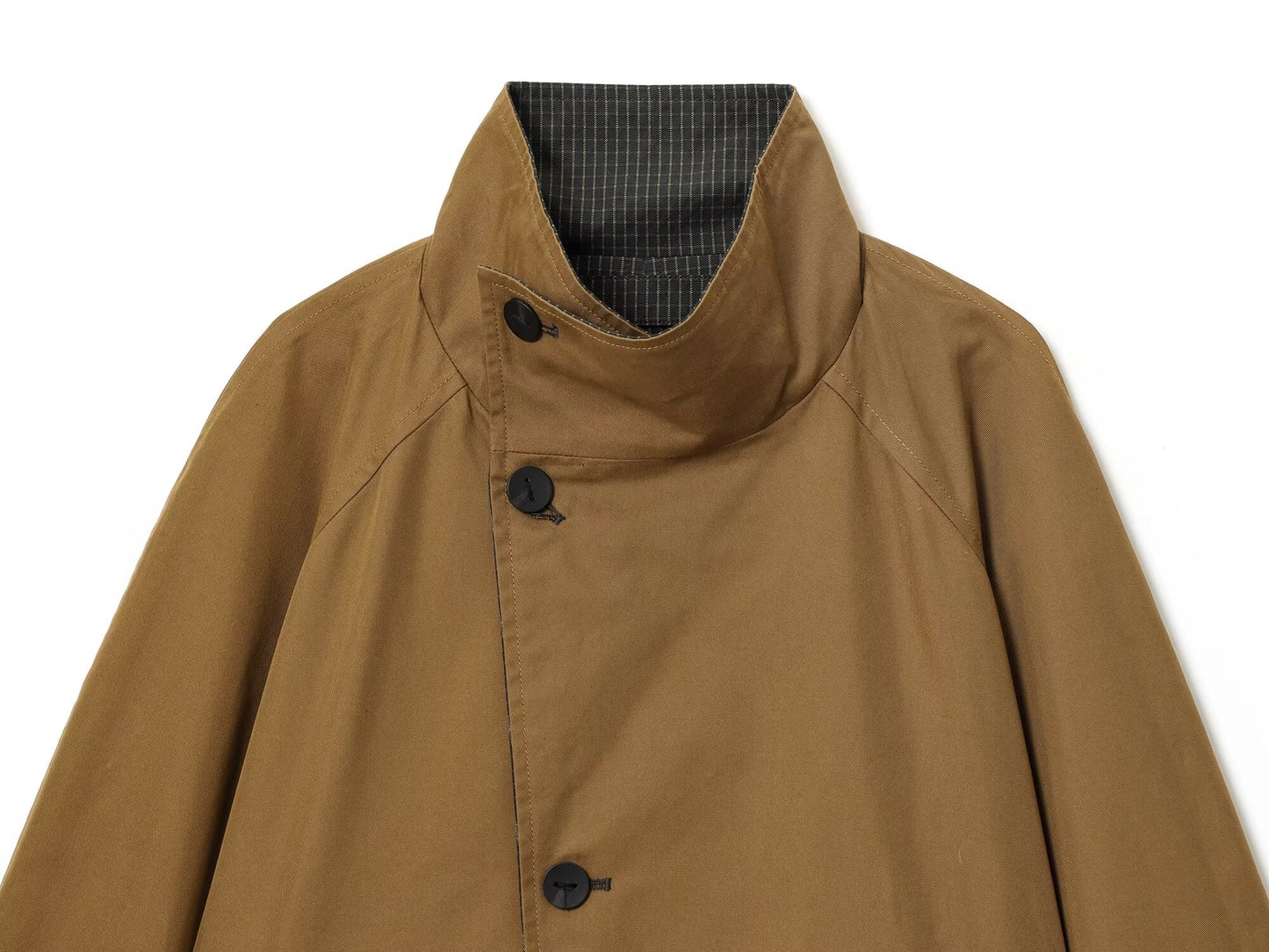 Women's new fashion short double-sided wear plaid windbreaker Coat