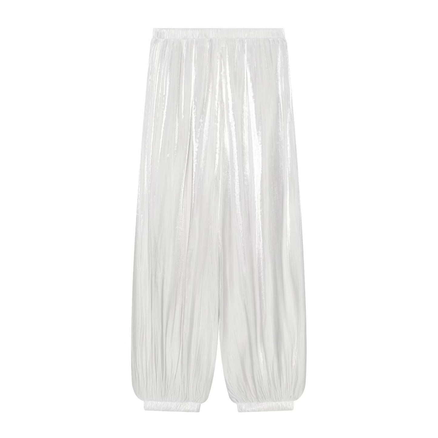 Women's comfortable pleated lantern pants
