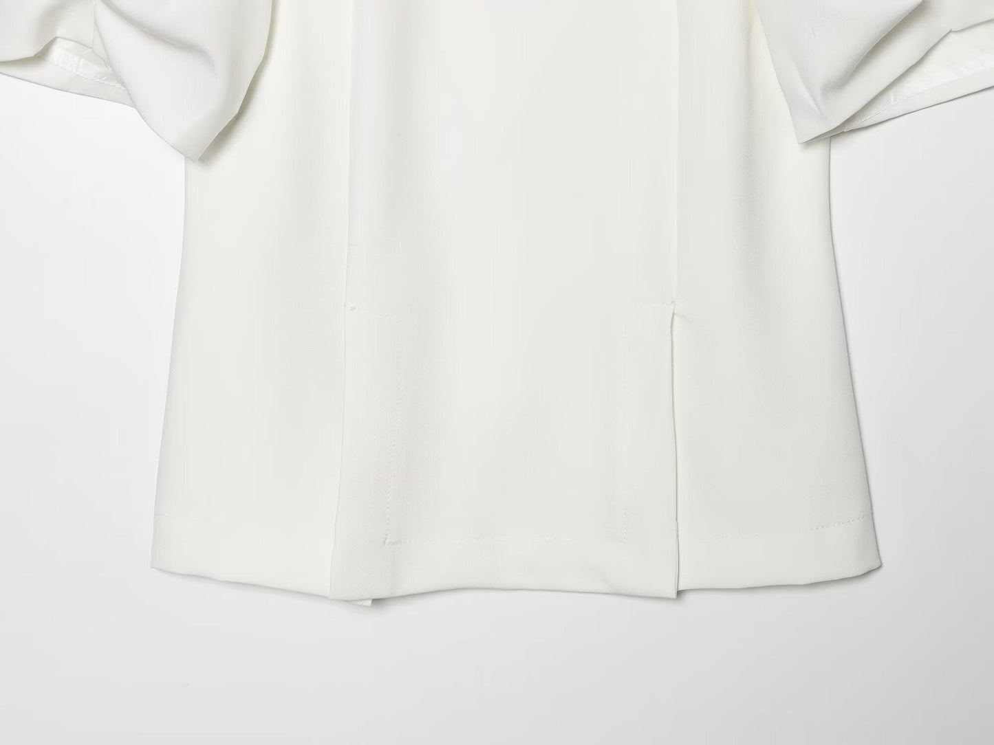 Women's bubble sleeve backless top
