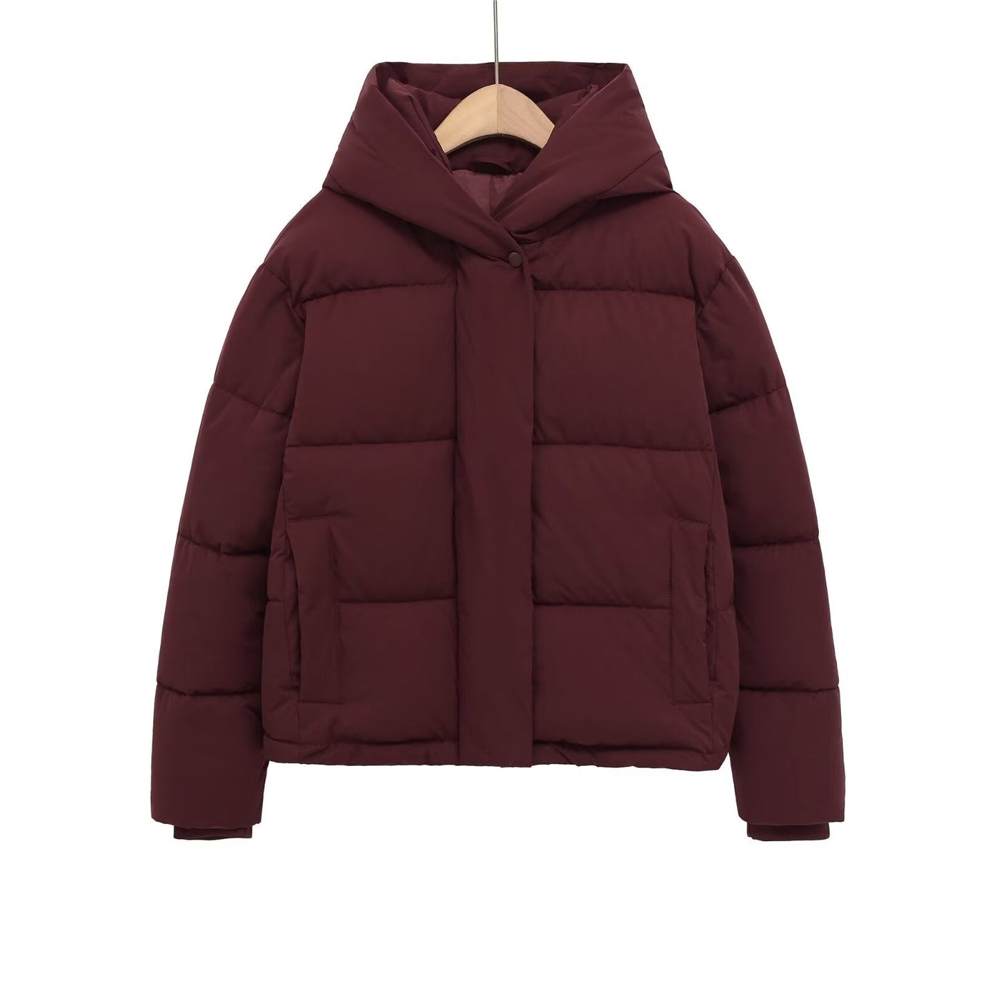 Women's thick windproof hooded cotton jacket Coat