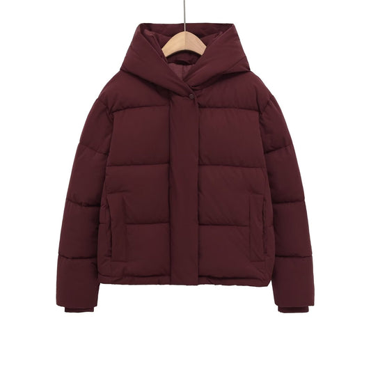 Women's thick windproof hooded cotton jacket Coat