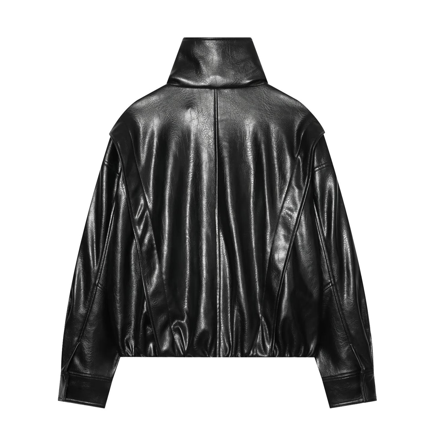Women's leather effect pilot jacket Coat