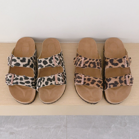 Women's 2026 new leisure soft-soled beach leopard slippers
