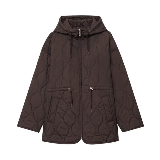 Women's new fashion loose warm hooded quilted cotton Coat