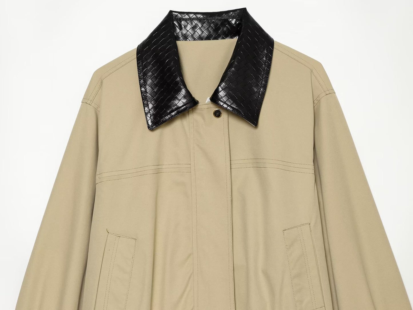 Women's patchwork lapel pilot jacket Coat