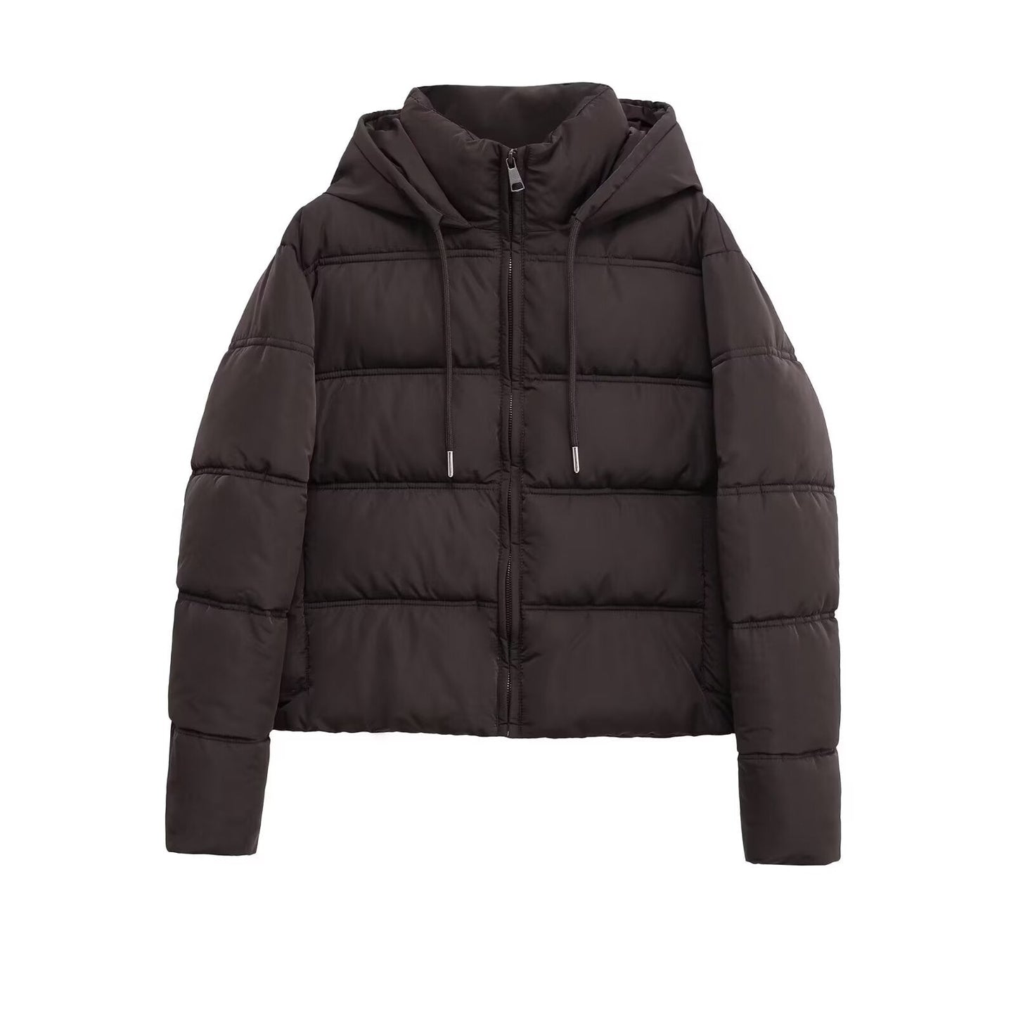 Women's short thick warm hooded cotton jacket Coat