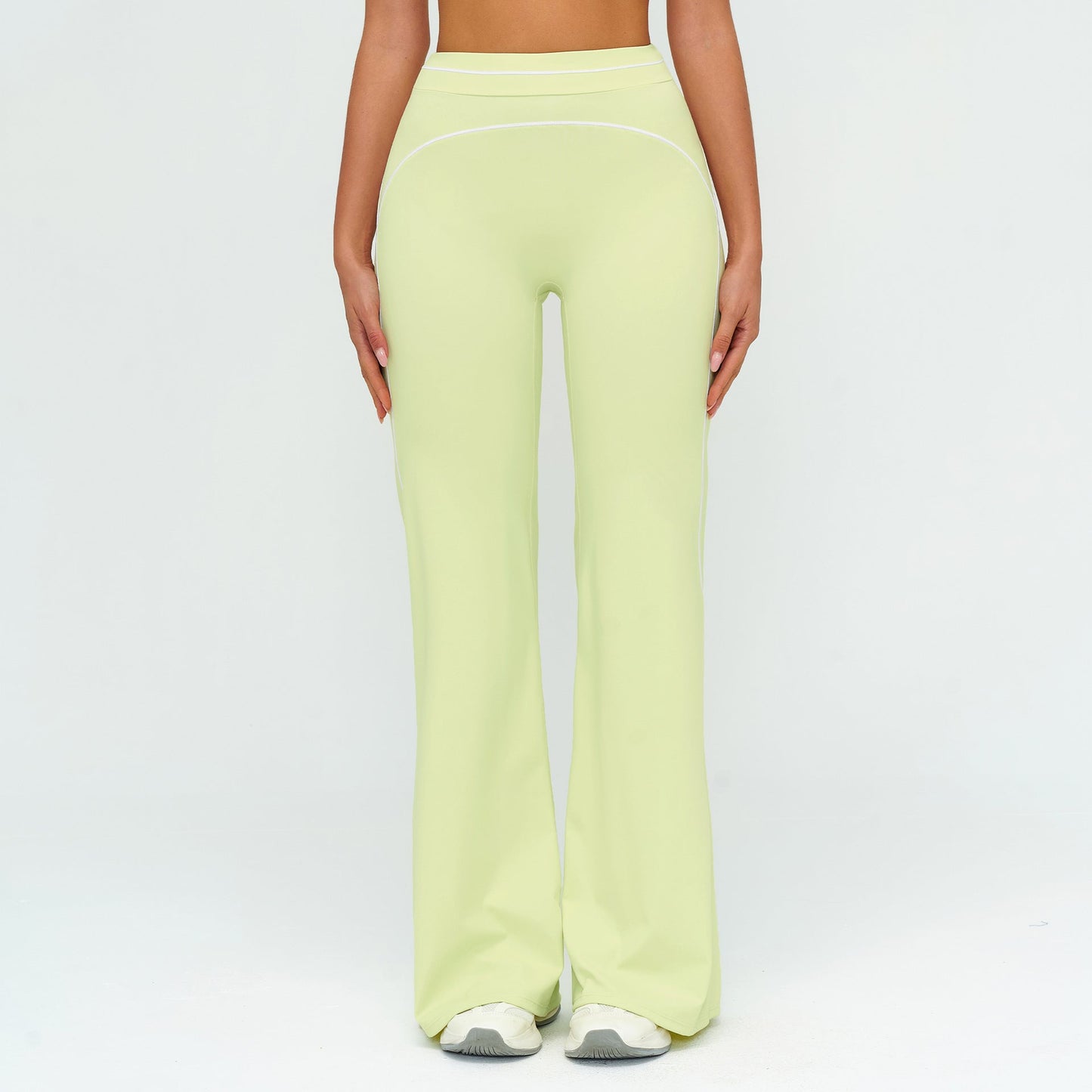 Women's new sanding wide-leg pants high waist contrast yoga pants