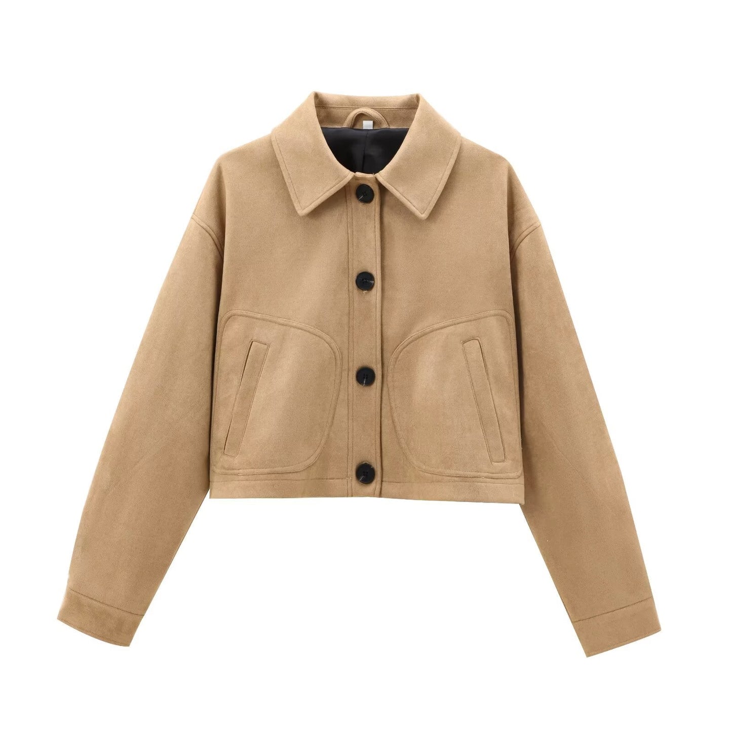 Women's new fashion short single breasted leather jacket Coat