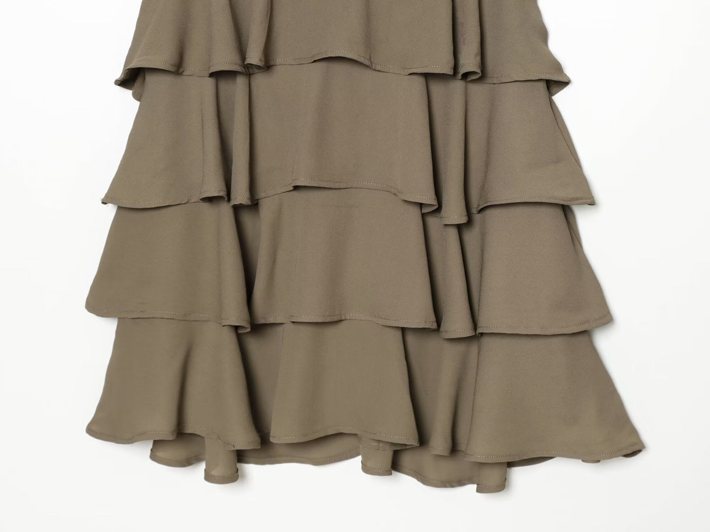 Women's layered decorative hanging neck mini dress