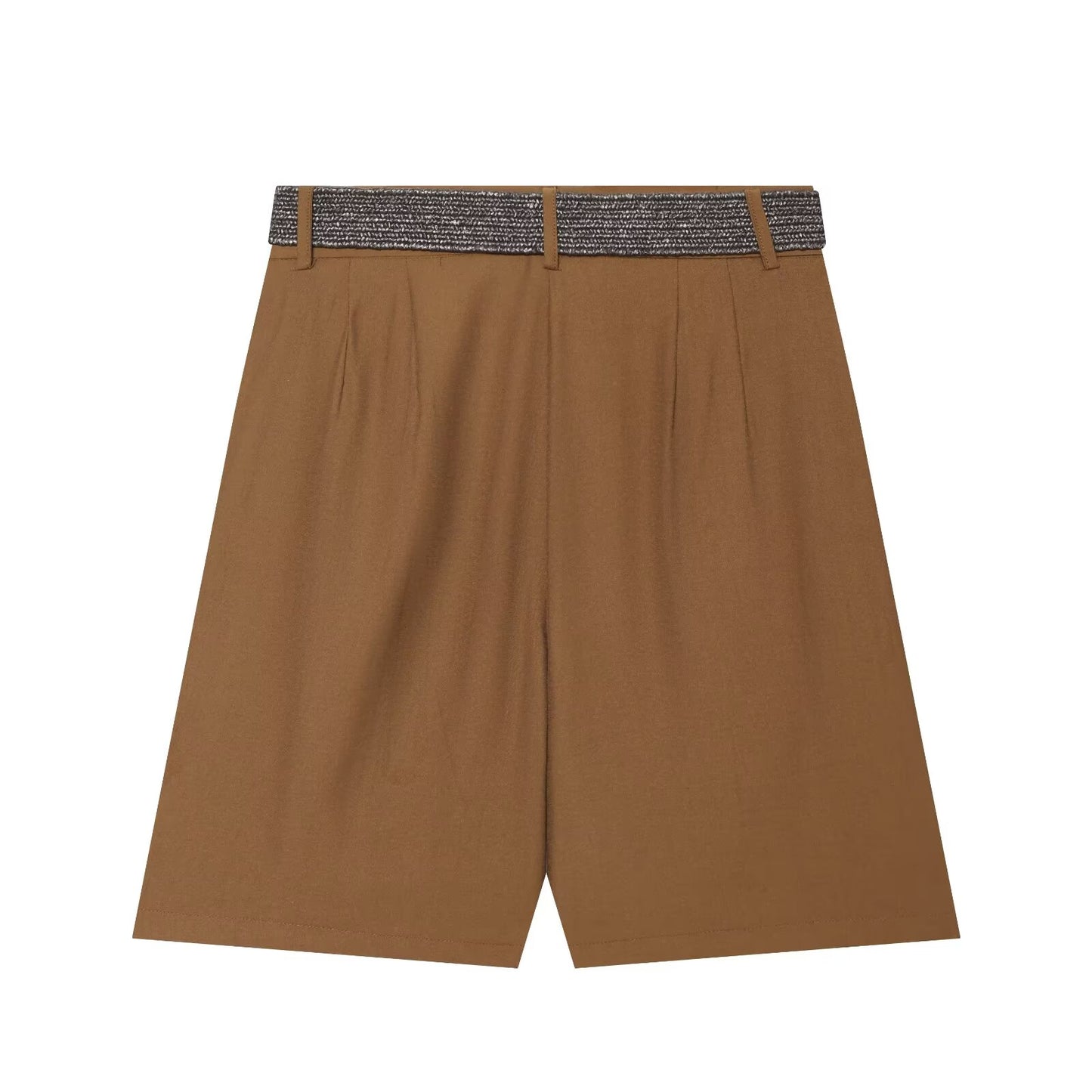 Women's With Belt pleated casual shorts
