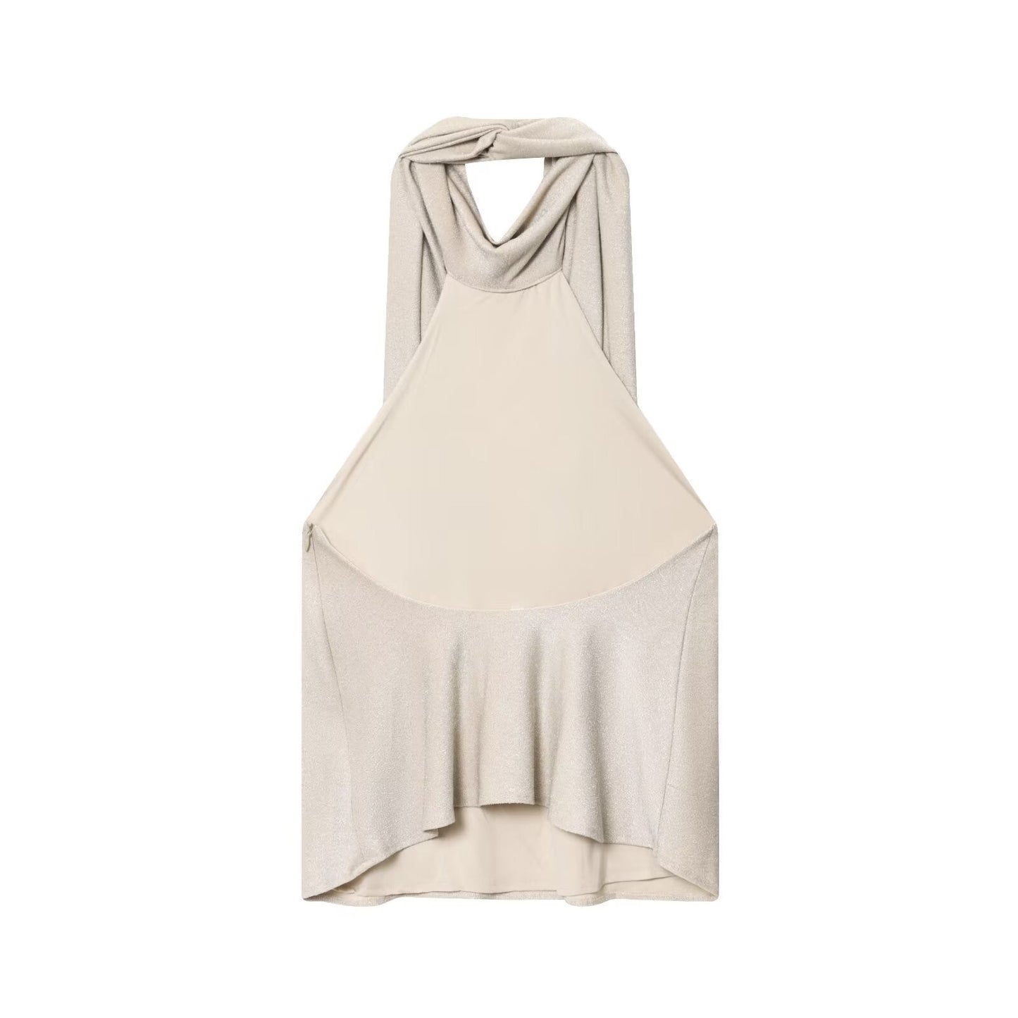 Women's new fashion metal wire hanging neck collar top