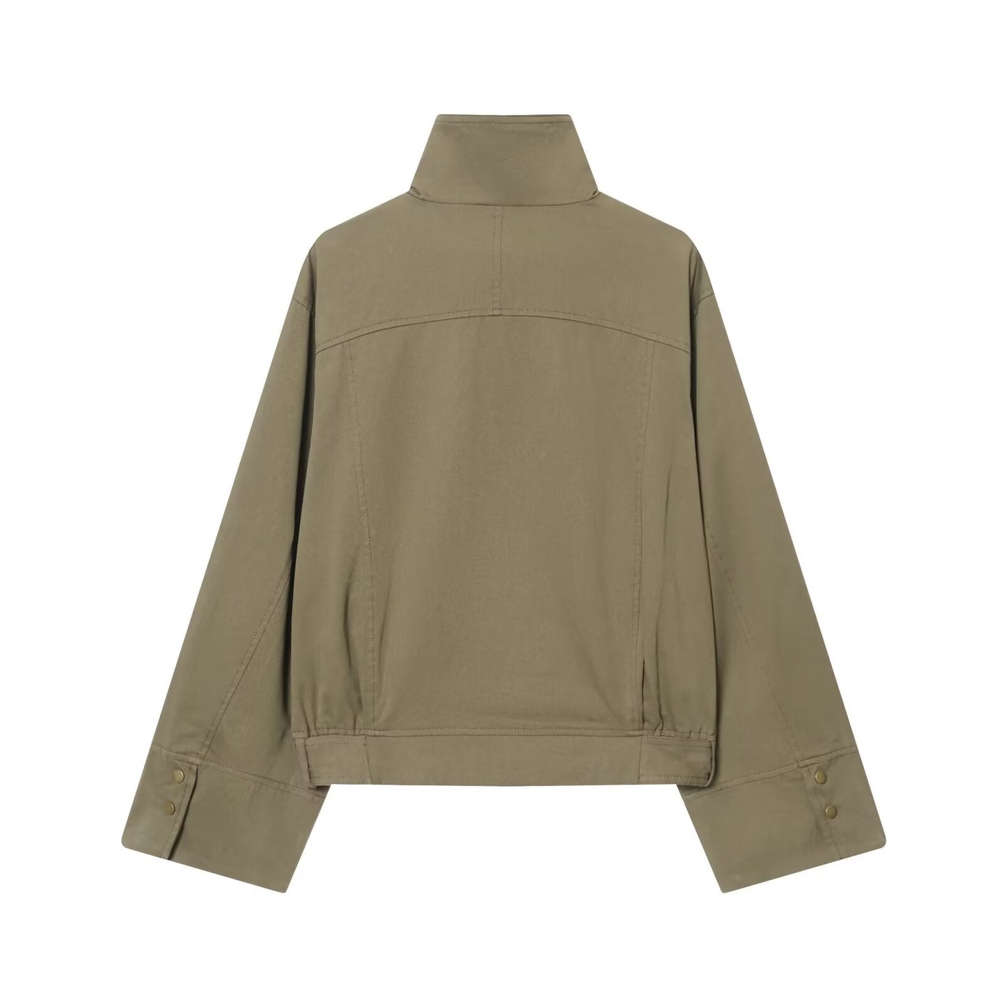 Women's with Belt casual stand collar Windbreaker coat