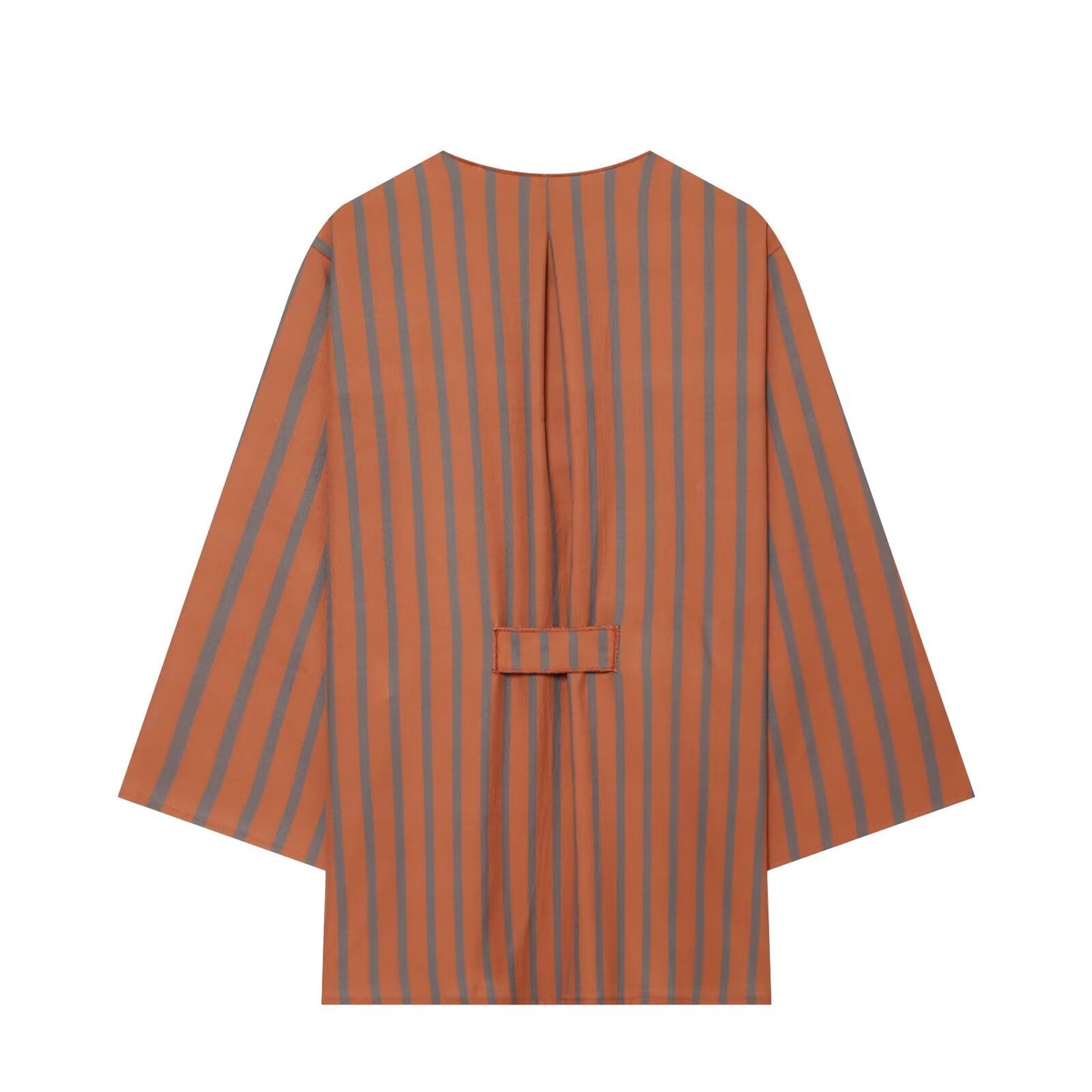 suit Women's 2 pieces loose striped lace up Coat+Pants