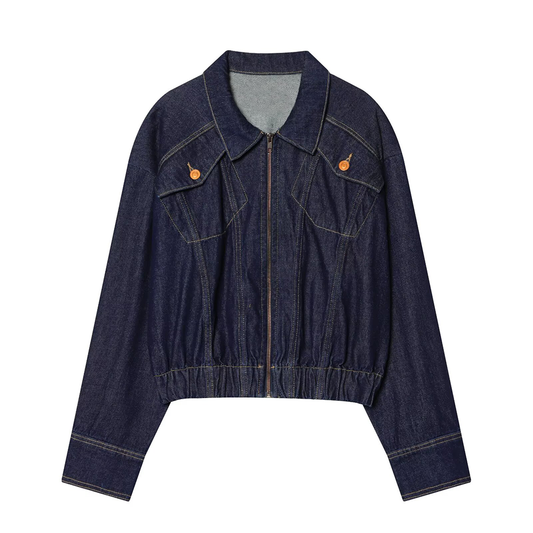 Women's casual denim pilot jacket Coat