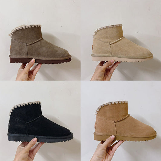 New winter knitted wool shoes snow boots