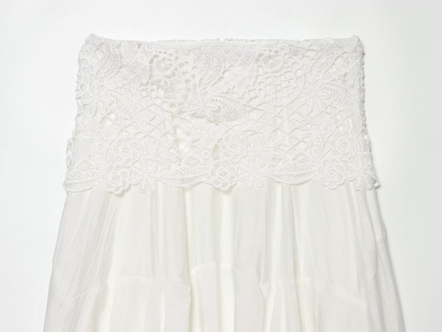 suit Women's 2 pieces embroidered asymmetrical MIDI skirt+top