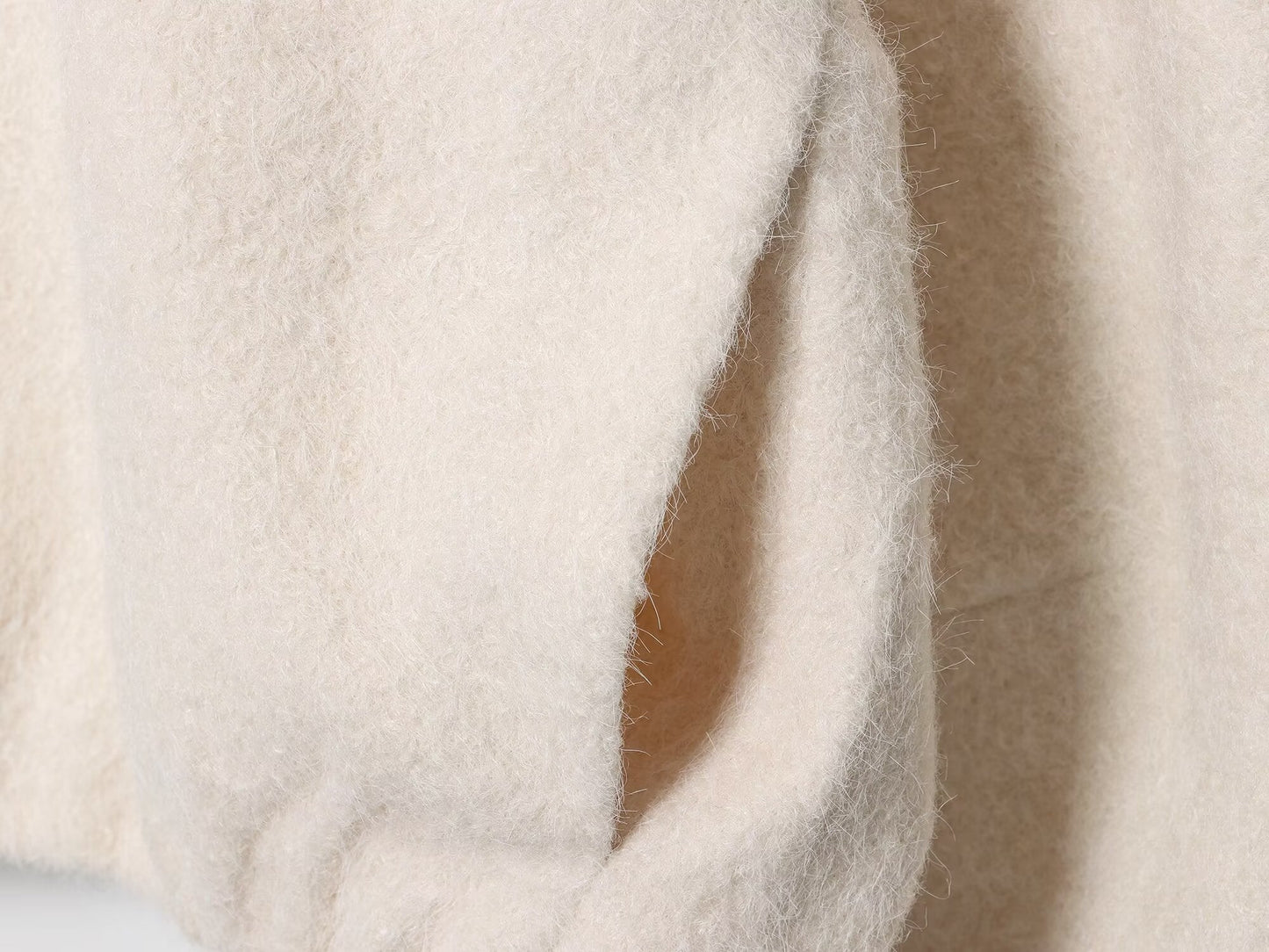 Women's new fashion short stand collar fur Woolen jacket Coat
