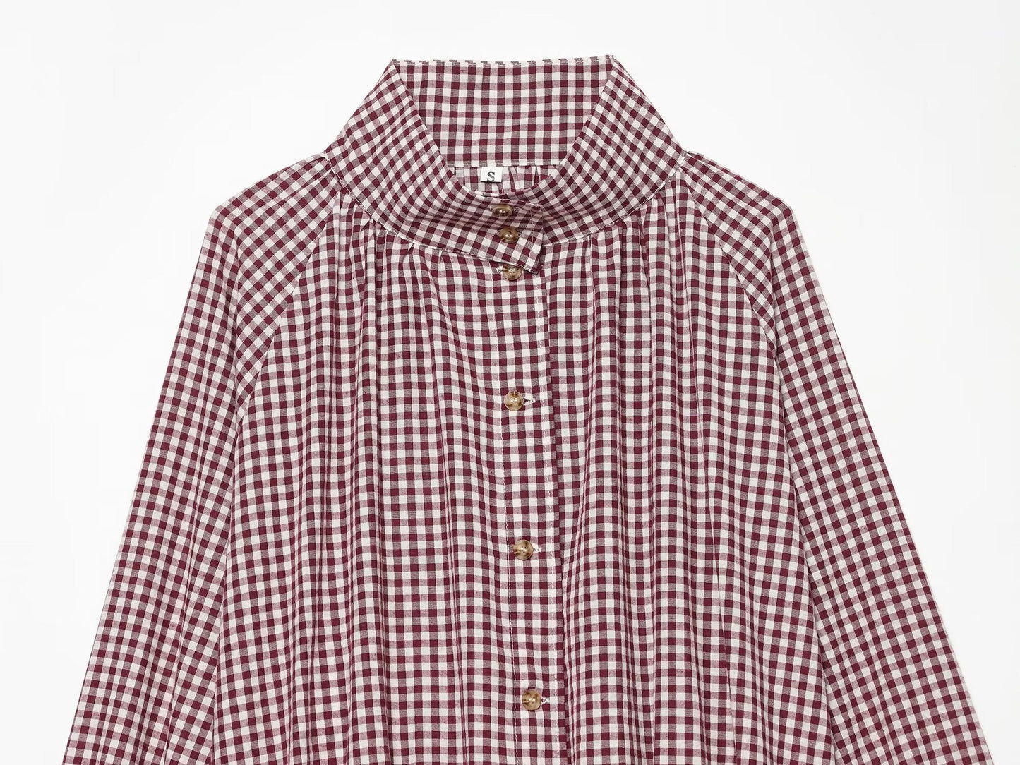 Women's with drawstring casual plaid Coat