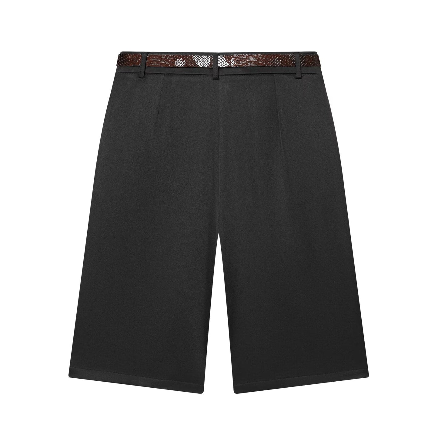 Women's With Belt casual Long style shorts