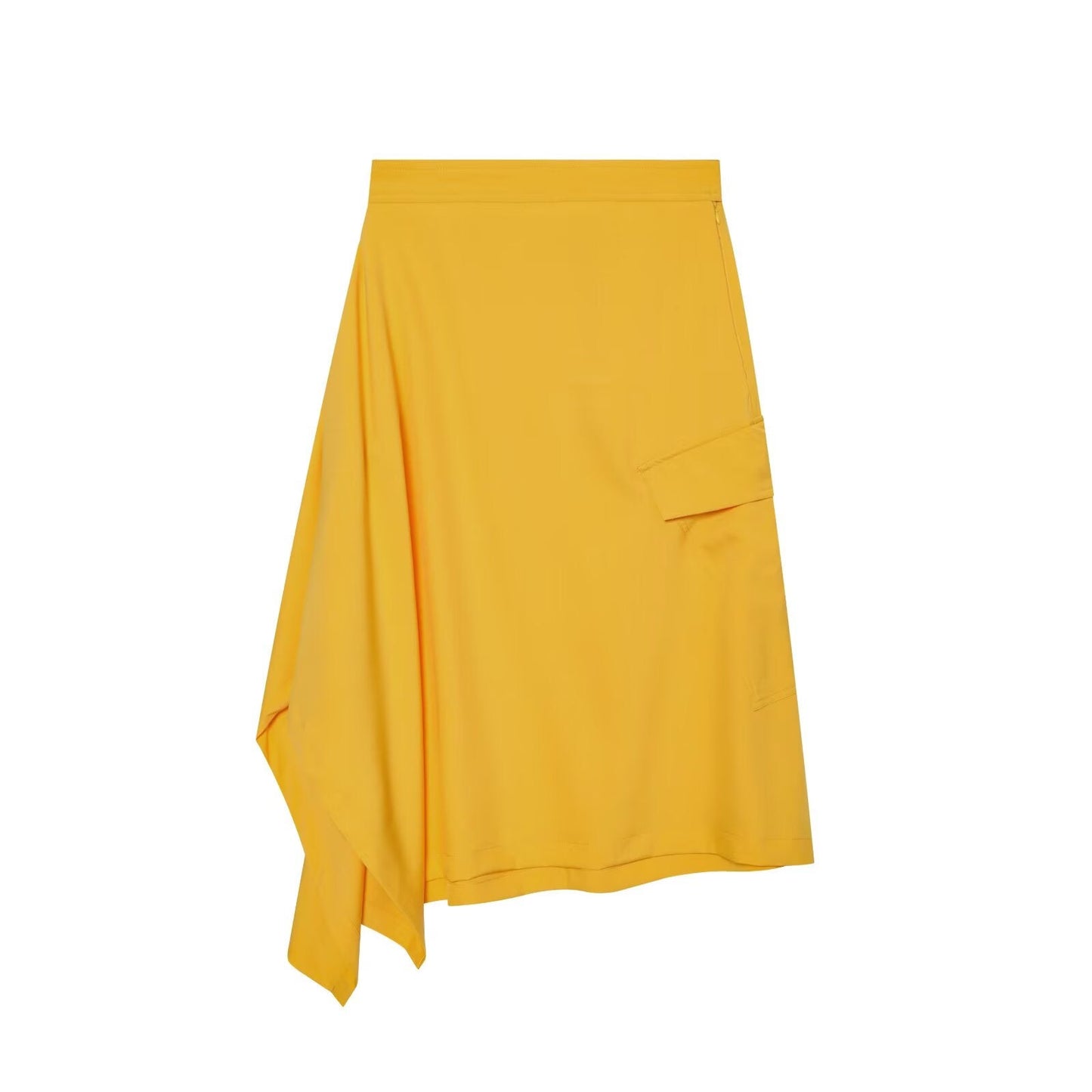 Women's pocket decoration casual MIDI skirt