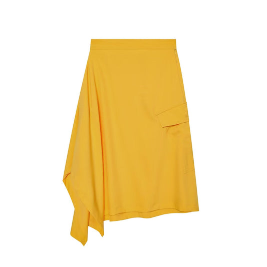 Women's pocket decoration casual MIDI skirt