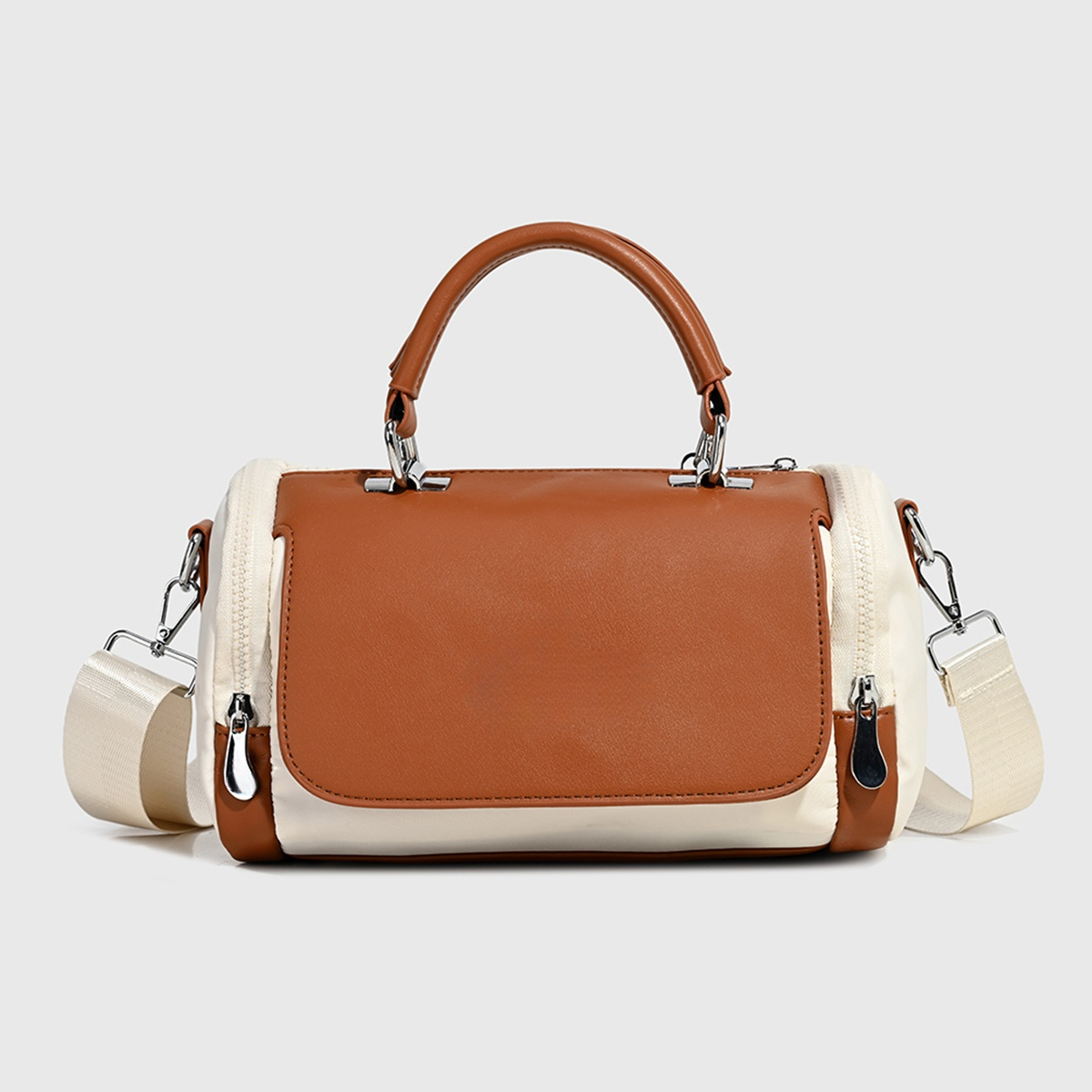 Women's new casual fashion contrast large-capacity portable messenger bag