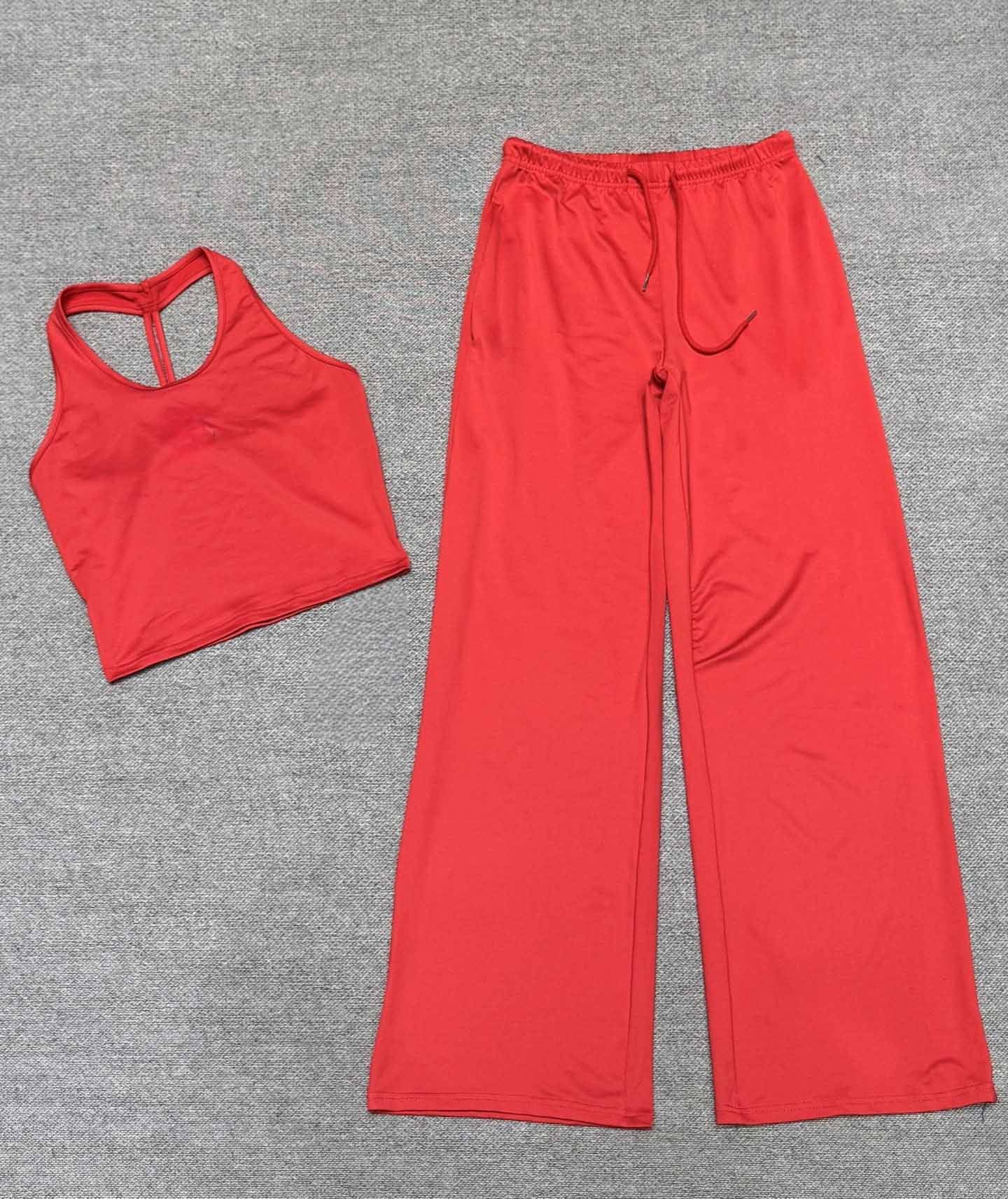 Women's new quick-drying beauty back sling sports running two-piece suit