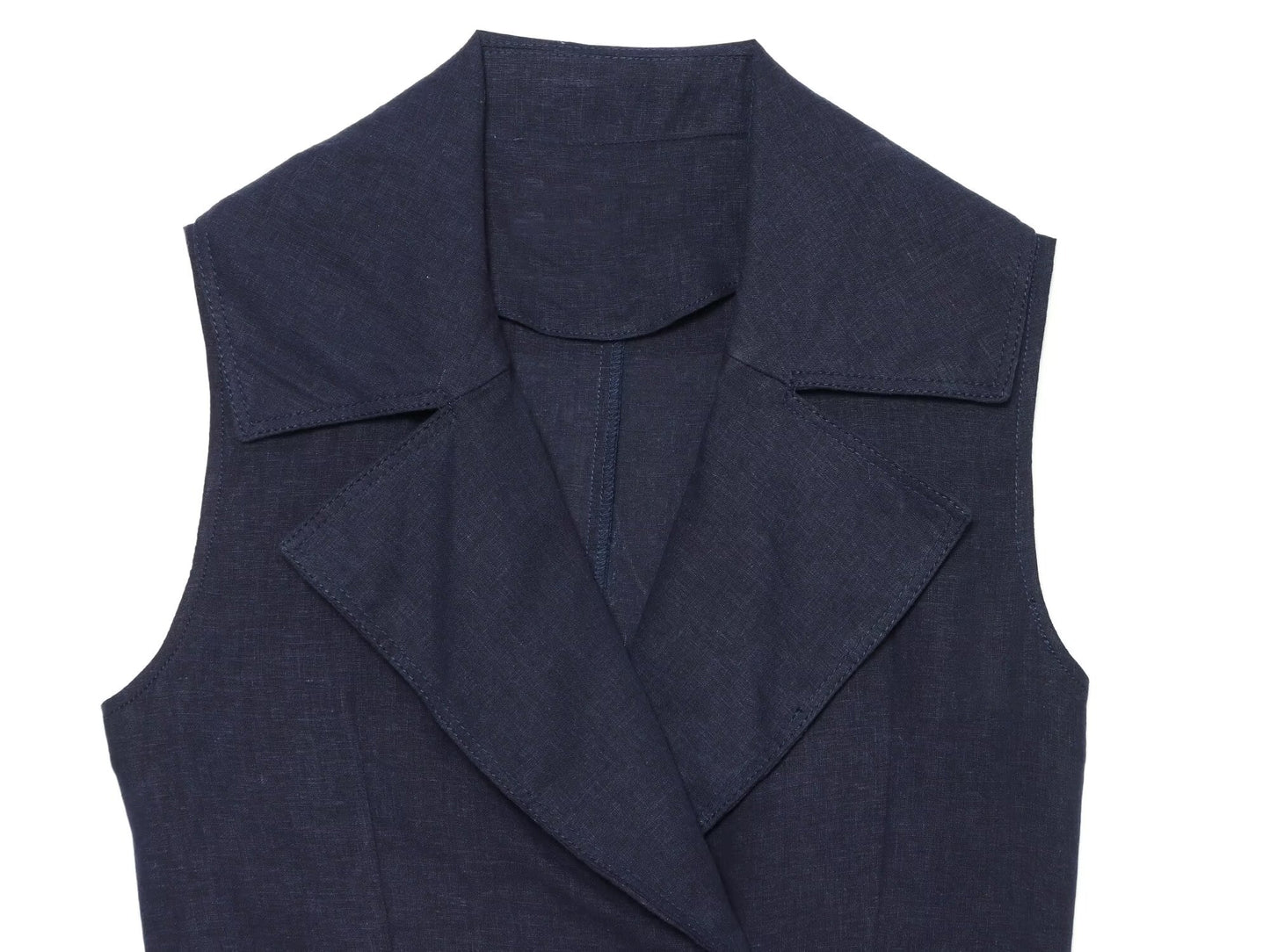 suit Women's 2 pieces with Belt linen blend vest+Long style casual shorts