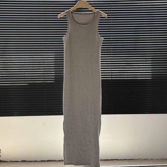 Women's new slim and versatile sleeveless long straight bottoming skirt