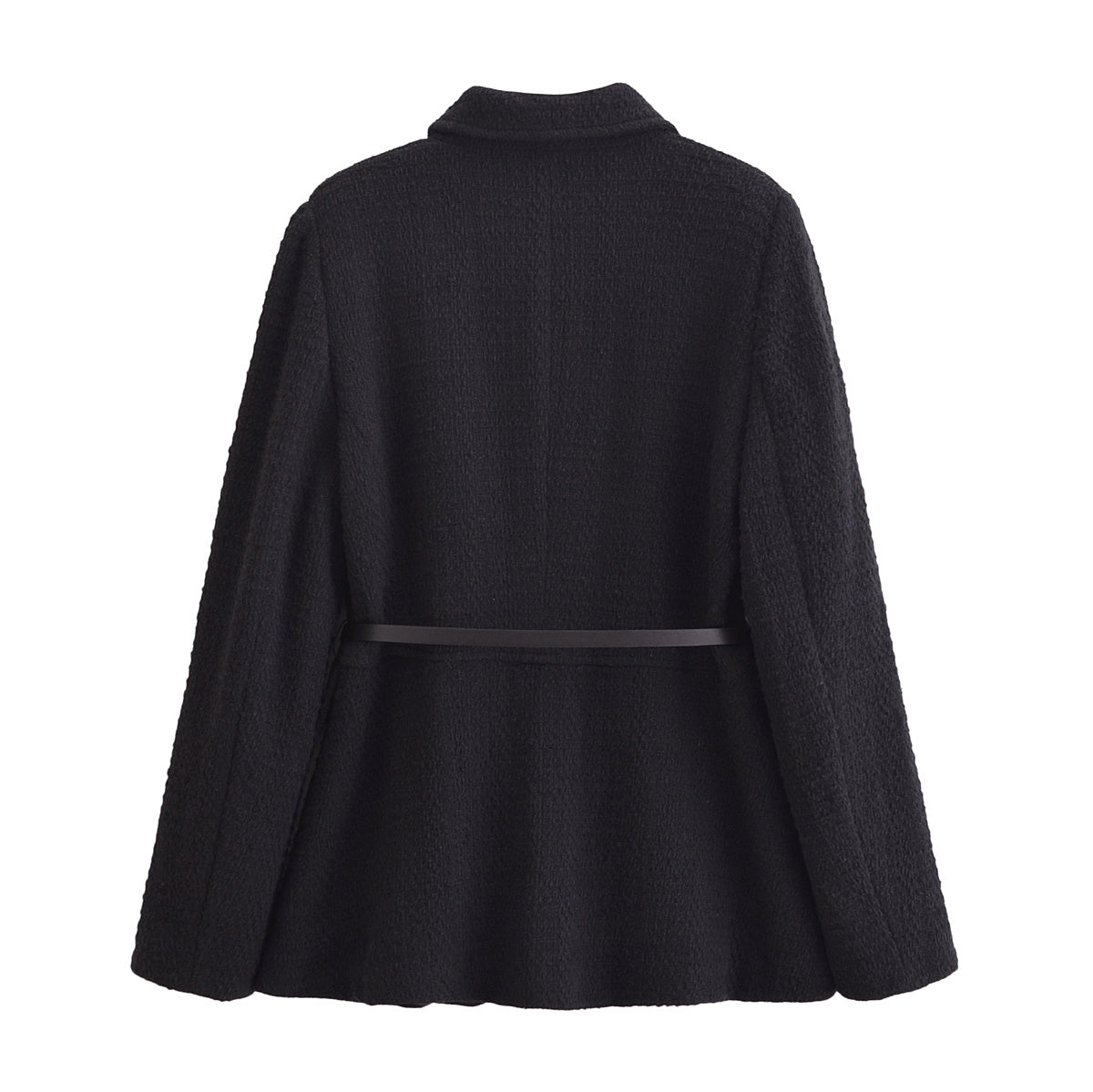 Women's with belt textured jacket Coat