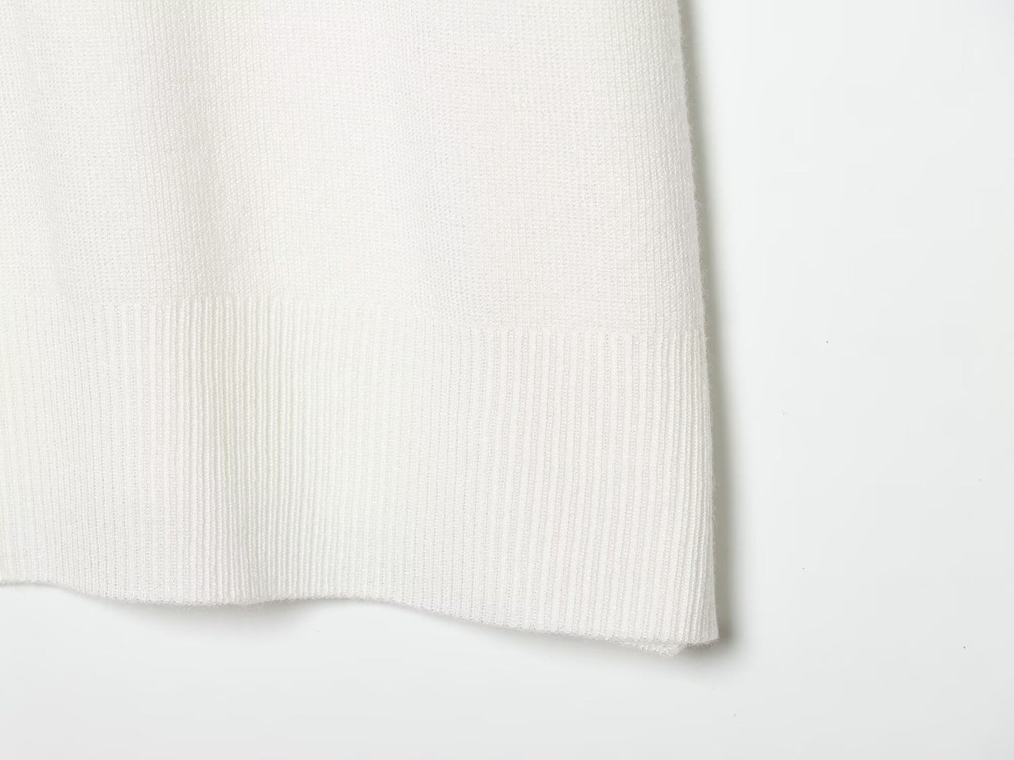2026 Women's basic style short sleeved knitted sweater