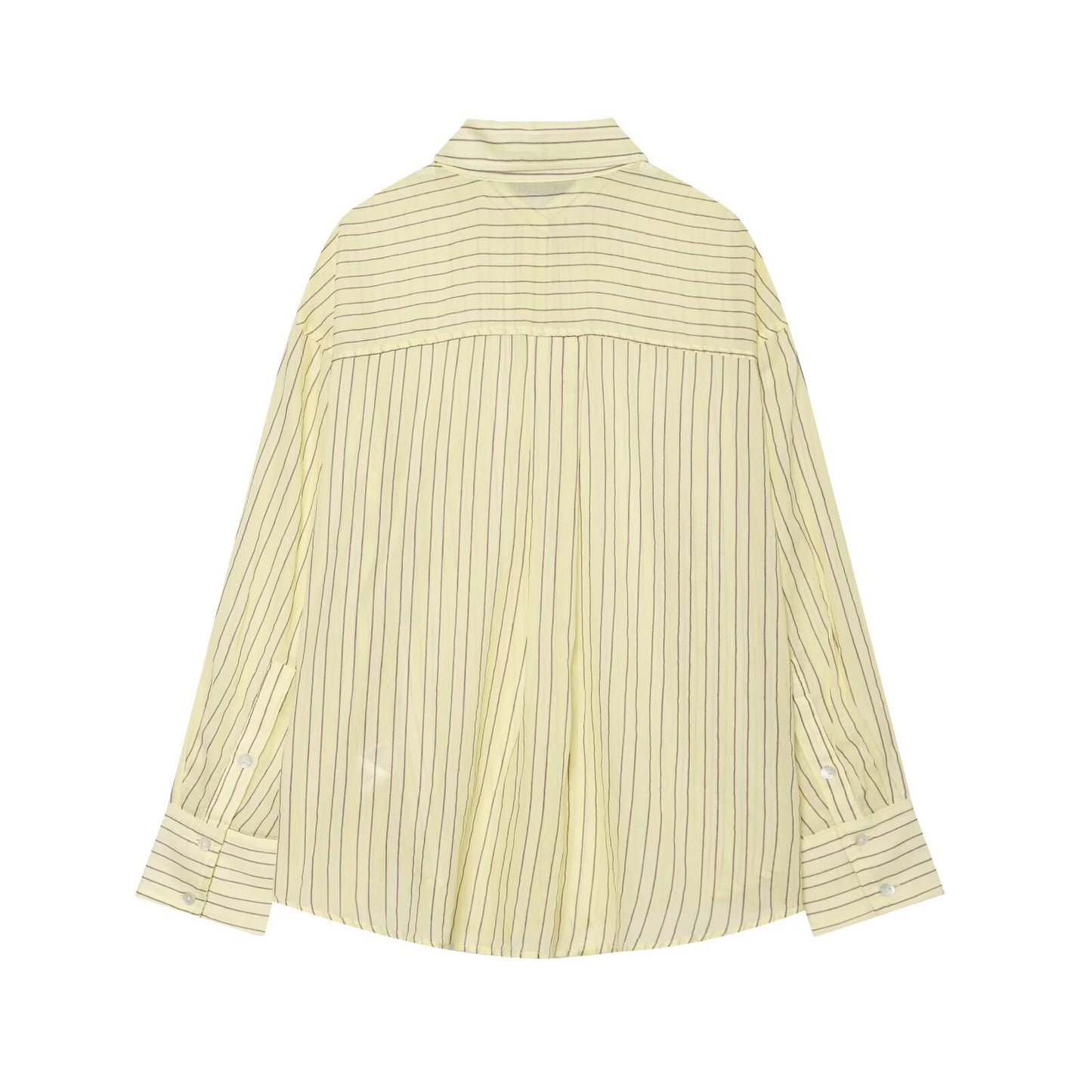Women's loose chiffon striped shirt