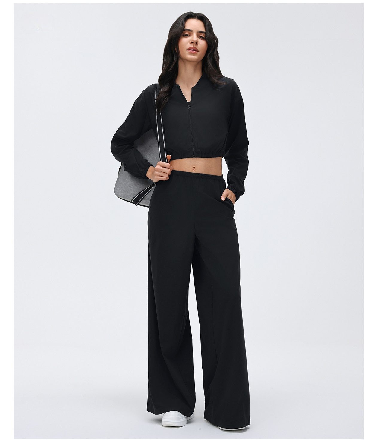 2026 Women's New Sexy Waist Short Jacket+Loose drape casual pants suit