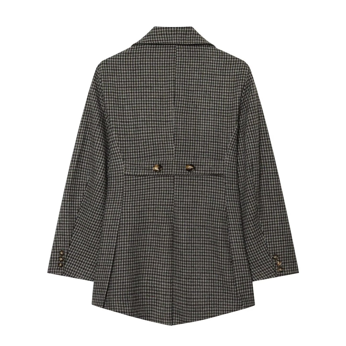 Women's asymmetrical hem Wool blend Blazer Coat
