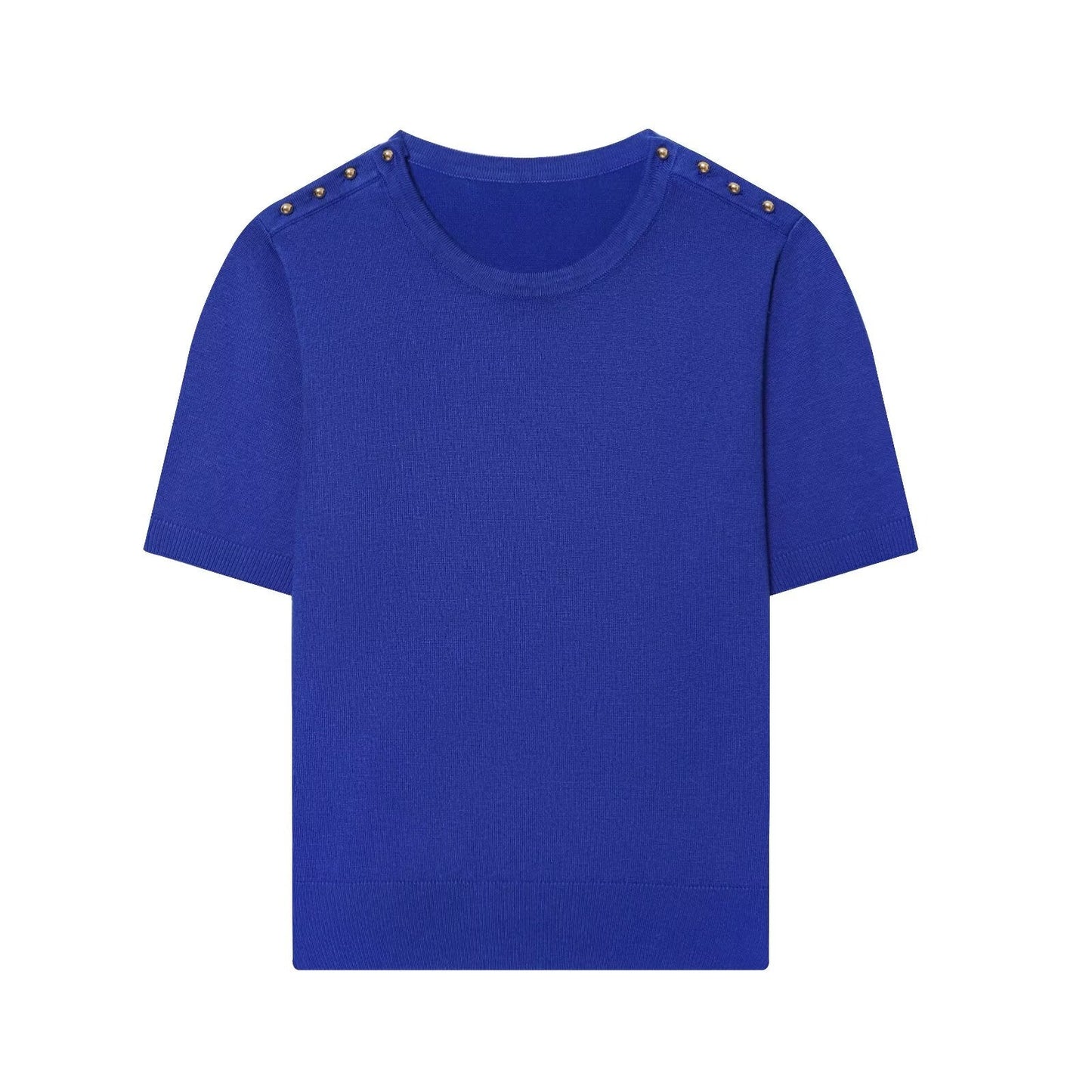 2026 Women's basic style short sleeved knitted sweater