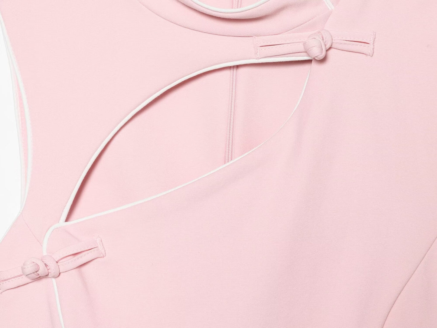 Women's rope knot buckle decoration mini dress